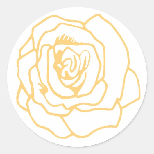 Yellow Roses Design Runder Aufkleber (Vorderseite)