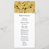 Yellow Roses Elegantes Hochzeitsprogramm für Flora Programm (Vorderseite)