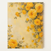 Yellow Roses Floral Spiral-Bound Planner Spring Planer (Rückseite)