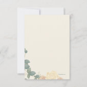 Yellow Roses Foto Beileid Vielen Dank Karte (Rückseite)