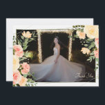 Yellow Roses Frame Danke an die Fotokarte Einladung<br><div class="desc">Eine wunderschöne Aquarellblüte mit gelben und pfirsichfarbenen Rose. Fügen Sie einfach Ihr Lieblings-Foto hinzu, um es zu Ihrem. Viel Platz im Rücken für Ihre Gefühle. (Vector erstellt von asrulaqroni - www.freepik.com). Die Karte lässt sich leicht mit Ihren Formulierungen, Schriftart, Schriftart, Papierform und Papiersorten anpassen. Nicht genau das, was Sie suchen?...</div>