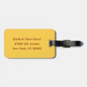 Yellow Roses Gepäckanhänger (Rückseite horizontal)