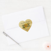 Yellow Roses Heart Wedger Sticker (Umschlag)