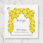 Yellow Roses Hochzeitsgeschenk Geschenkanhänger (Vorderseite)