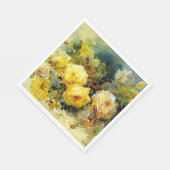 Yellow Roses Kunstwerk von Franz Bischoff Serviette (Ecke)