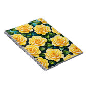 Yellow Roses Muster Spiral Notebook Notizblock (Rechte Seite)