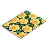 Yellow Roses Muster Spiral Notebook Notizblock (Linke Seite)