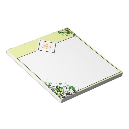 Yellow Roses Notepad Notizblock (angewinkelt)