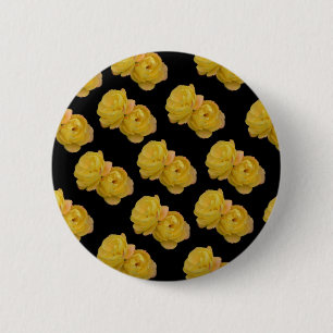 Yellow Roses on Black,_ Button