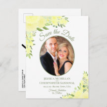 Yellow Roses Oval Foto Boho Hochzeit Speichern Sie