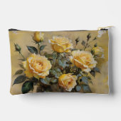 Yellow Roses Print Zubehörtasche (Rückseite)