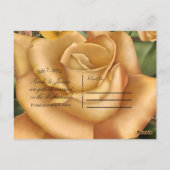 Yellow Roses Rose Botanische Hochzeit Sichern Sie  Postkarte (Rückseite)