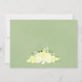 Yellow Roses Watercolor Boho Brautparty Einladung (Rückseite)