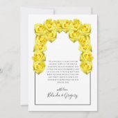 Yellow Roses Wedding Dankeschön Karte (Vorderseite)