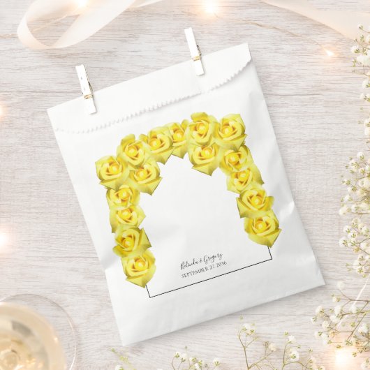 Yellow Roses Wedding Geschenktütchen (Ausgeschnitten)