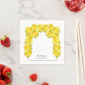 Yellow Roses Wedding Serviette (Beispiel)