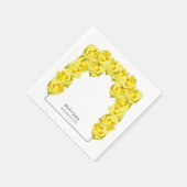 Yellow Roses Wedding Serviette (Ecke)