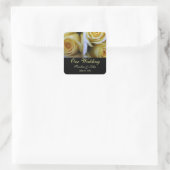 Yellow Roses Wedding Stickers (Tasche)