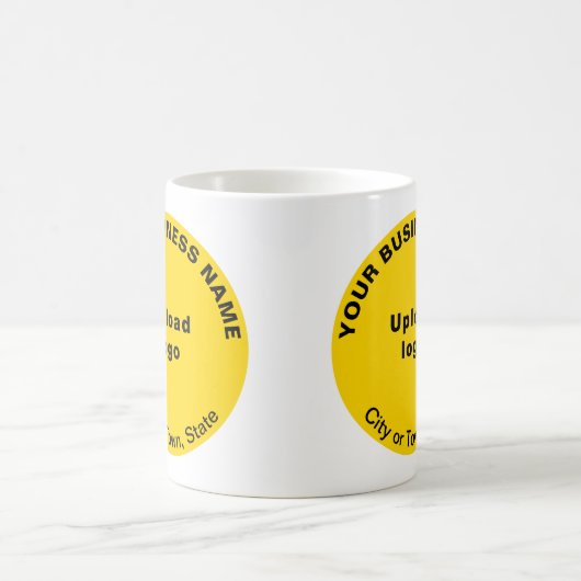 Yellow Round Business Brand on Tasse (Mittel)