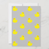 Yellow Rubber Duck Baby Duck Bingo Card Einladung (Rückseite)