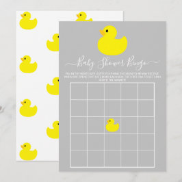 Yellow Rubber Duck Baby Duck Bingo Card Einladung