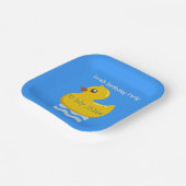 Yellow Rubber Duck Birthday Pappteller (Gewinkelt)