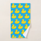 yellow rubber duck pattern  badhandtuch set (Handtuch)