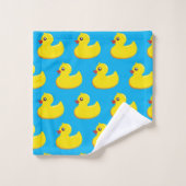 yellow rubber duck pattern  badhandtuch set (Waschlappen)