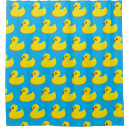 yellow rubber duck pattern duschvorhang