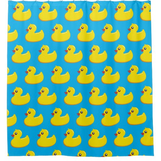 yellow rubber duck pattern duschvorhang (Vorderseite)