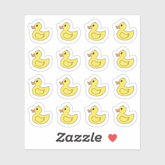Yellow Rubber Ducks Bath Time Planer Kalender Aufkleber (Blatt)