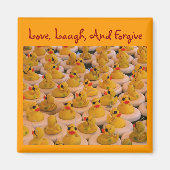 Yellow Rubber Ducks Inspiration Zitat Magnet (Vorne)