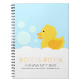 Yellow Rubber Ducky Baby Shooting Guest Book Notizblock (Vorderseite)