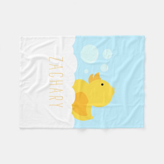 Yellow Rubber Ducky Fleecedecke (Vorderseite (Horizontal))