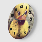Yellow Rubber Ducky Needs a Bath! Große Wanduhr (Winkel)