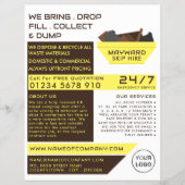 Yellow Rubbish Skidesign, Skip/Dumpster Company Flyer (Vorne)