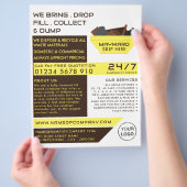 Yellow Rubbish Skidesign, Skip/Dumpster Company Flyer (Hand)