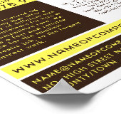 Yellow Rubbish Skidesign, Skip/Dumpster Company Poster (Ecke)