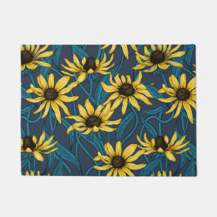 Yellow Rudbekia auf der Marine Fußmatte