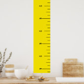 Yellow Ruler Growth Chart Poster (Küche)