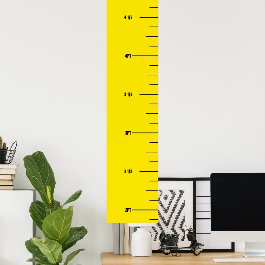 Yellow Ruler Growth Chart Poster (Heimbüro)