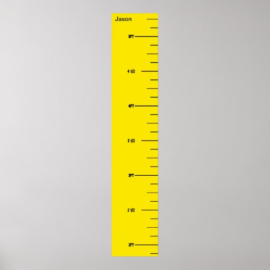 Yellow Ruler Growth Chart Poster (Vorne)