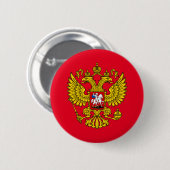 Yellow Russian Imperial Double Headed Eagle Emblem Button (Vorne & Hinten)