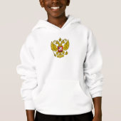 Yellow Russian Imperial Double Headed Eagle Emblem Hoodie (Vorderseite)