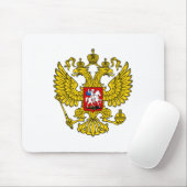 Yellow Russian Imperial Double Headed Eagle Emblem Mousepad (Mit Mouse)