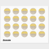 Yellow Rustic Damask Wedger Stickers (Blatt)