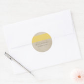 Yellow Rustic Damask Wedger Stickers (Umschlag)