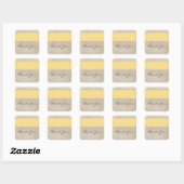 Yellow Rustic Quatrefolie Danke Stickers (Blatt)