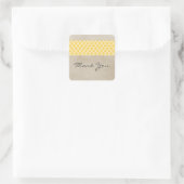 Yellow Rustic Quatrefolie Danke Stickers (Tasche)