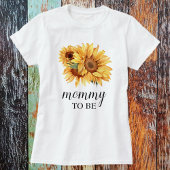 Yellow Rustic Sunflower Baby Dusche T-Shirt
